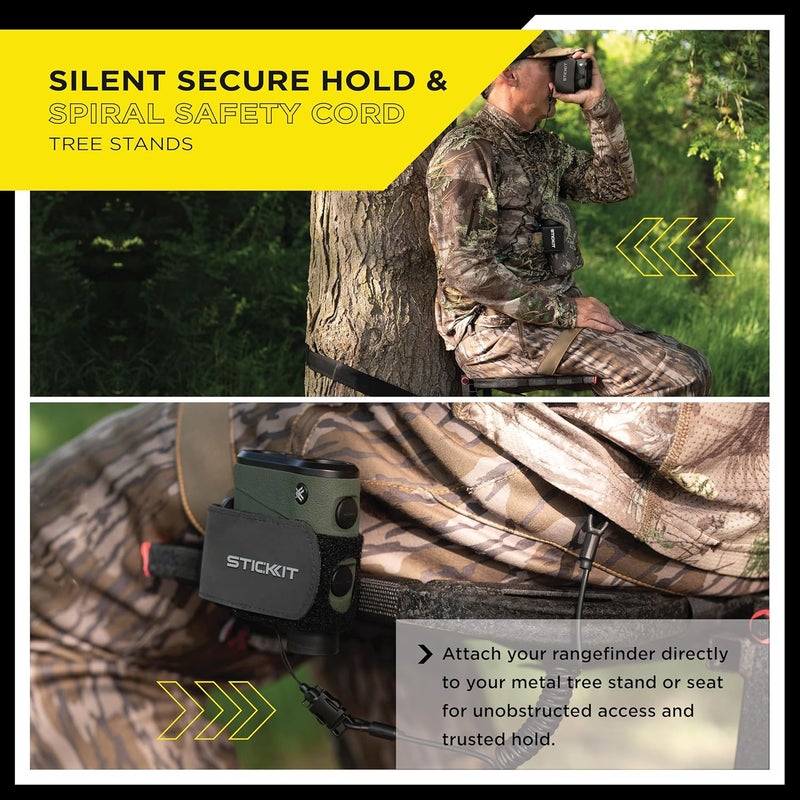 Stick It Magnetic Strap for Hunting Rangefinder, Securely Attaches to Belt, Pack, Gear, Stand or Blind, Silent Hold with Metal Clip and Safety Cord - Rangefinder Not Included - Image 5